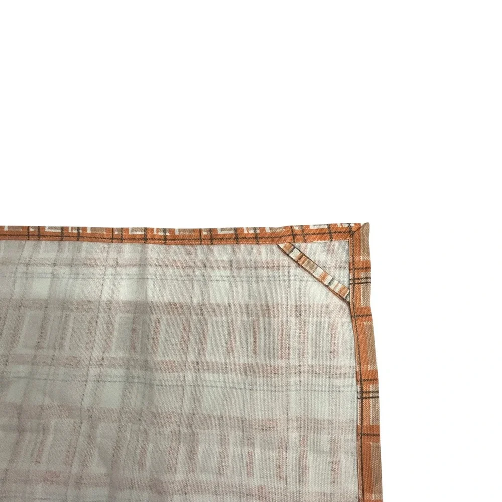 Autumn Hill Fall Plaid Tea Towel Orange Brown Cotton Harvest Farmhouse‎ Kitchen